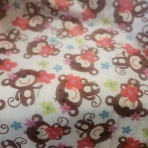 3 Yards Monkeys with Flowet Flannel Fabric 43in JoAnn Fabrics Fm